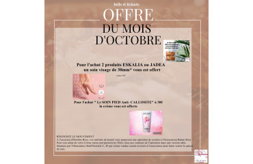 OFFRE  DU MOIS DU MOIS D'OCTOBRE